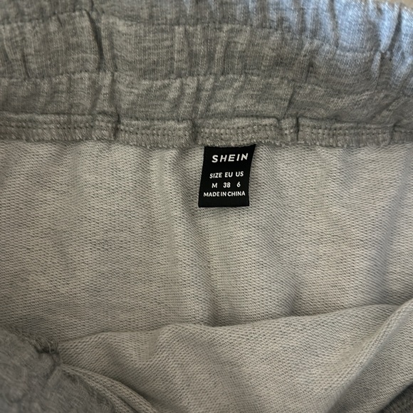 Drawstring waistband skirt jogger skirt gray comfortable casual - Picture 4 of 7